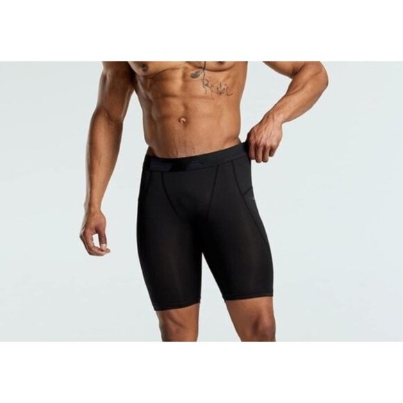 TSLA Men's Athletic Compression Shorts Performance Active Cool Dry Black Size XL - Picture 4 of 8